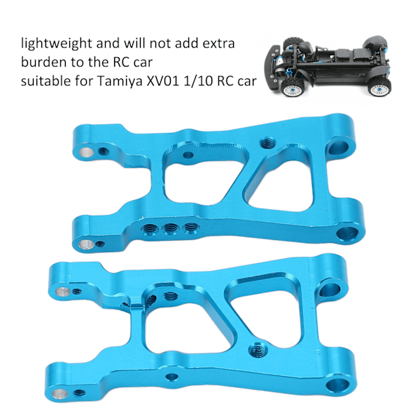 2 st RC bakre svingarmsats ersättning aluminiumlegering hög styrka RC bildelar för Tamiya XV01 1/10 RC bil blå
