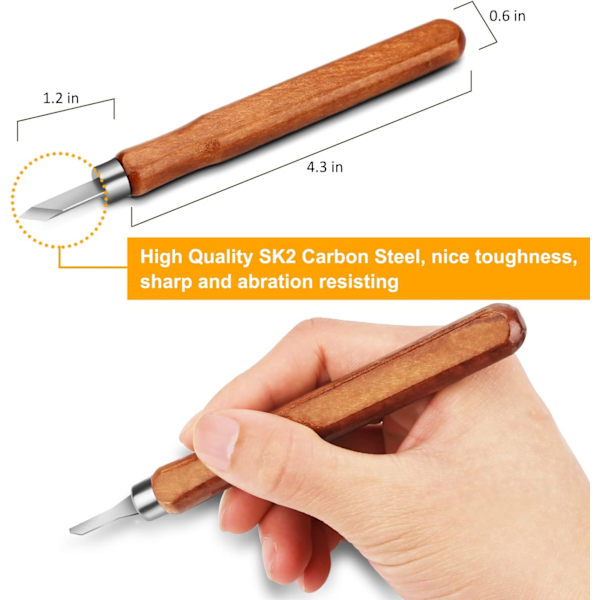 Master Carver's Kit: Handverktygsset för precision, ergonomisk design för komfort, presentklar för att inspirera kreativitet