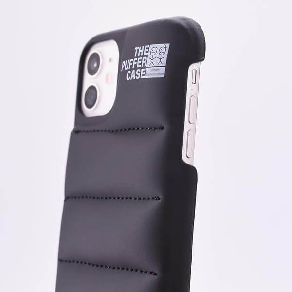Puffer Cover til iPhone 11 6.1 Tommer 2019 Luksus 3D Beskyttelsescover med Blød Touch Down til iPhone 11 6.1 Sort