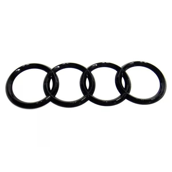 Svart Blank Baklucka Bagageutrymme Ring Badge Emblem för Audi A3 A4 S4 A5 A6 S 192x62mm