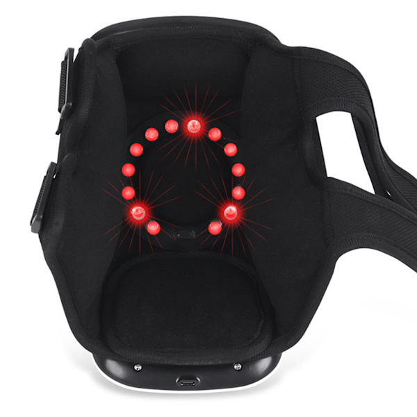 Sladdlös knämassagerare med smart vibrationsterapi, bärbar värmedyna för lugnande massageupplevelse