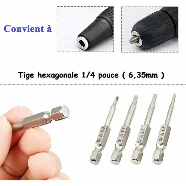 Skruvmejselbits av högkvalitativa material, hållbar triangulär spets för möbelmontering, 5 st precisionsverktyg med stark magnetism