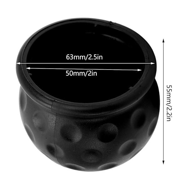 8 st. Dragkula-skydd för släpvagnskoppling 50 mm Starkt skydd Mjukt robust släpvagnskopplingsskydd för husbil Husvagn Svart