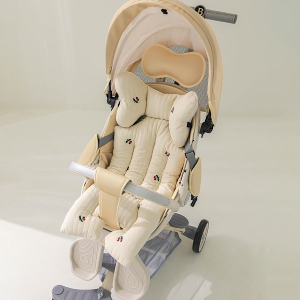 Baby Barnvagn Broderad Kudde Höst och Vinter Förtjockad Baby Bomullsdyna Multifunktionell babykudde