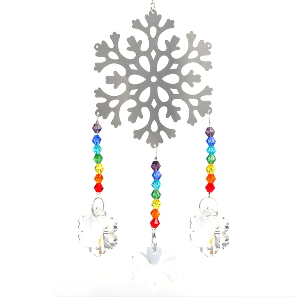 Snowflake Suncatcher hängande kristaller för trädgårdsbröllop