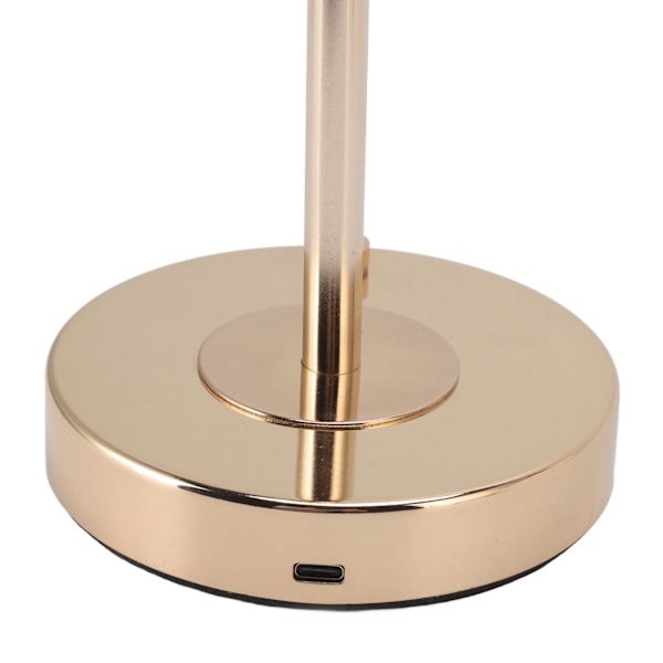 Fjäderbordslampa Touch Switch USB Strutspjäderlampa 3 Färg Dimbar Skrivbordslampa med Guld Metallbas 30st Fjäder