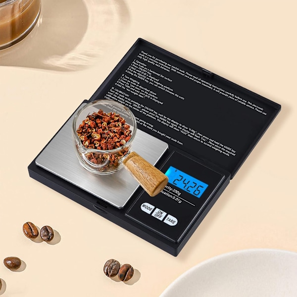 Digital liten våg 500g/0.01g Noggrannhet Gram och Uns Våg för Smycken, Pulver, Mynt, Mat Kök Fickvåg med Tara, Bakgrundsbelyst Display, Auto