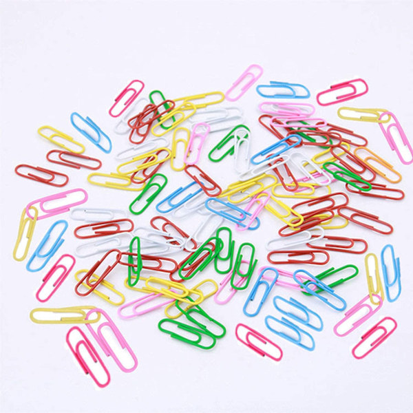 1 tum mini pappersklämma i olika färger, färgade pappersklämmor för filer, papper, kontorsmaterial (100-pack)