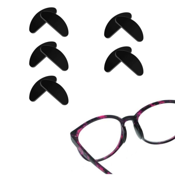 5-par nässkydd för glasögon silikon svart 5 par - Svart