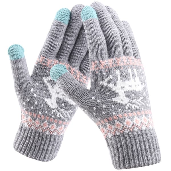 Vinterhandsker til kvinder Touch Screen Handsker Strikket Varm Blød Sød