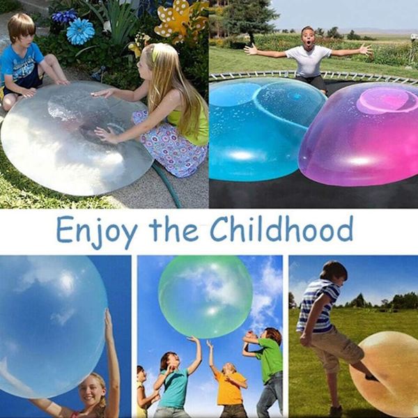Vattenballong, bubbelbollleksak, bubbelballong, bubbelboll vattenfylld interaktiv, mjuk gummiball, bubbelboll uppblåsbar för sommarstrand,
