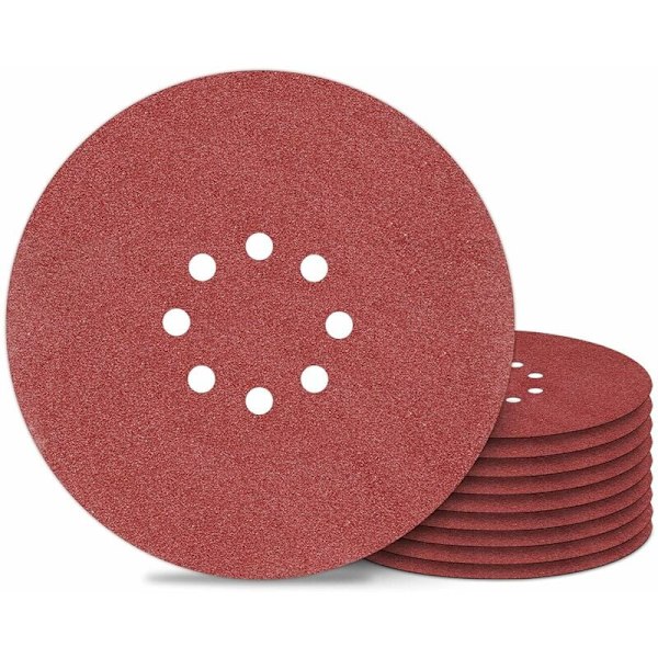 Smidigt och Effektivt Slippappersset, Slippapper med Flera Kornstorlekar för Väggslipmaskin med Lång Hals, Gipsslipmaskin, Giraffslipning, Teleskopslipmaskin, 225 mm
