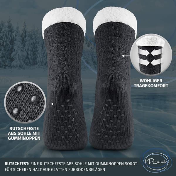 Vintermysiga termiska toffelsockor för män inomhus