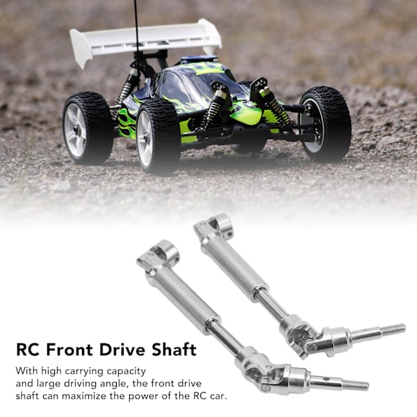 2 st RC främre drivaxel i rostfritt stål set kit för Traxxas SLASH 4x4 Rustler Stampede