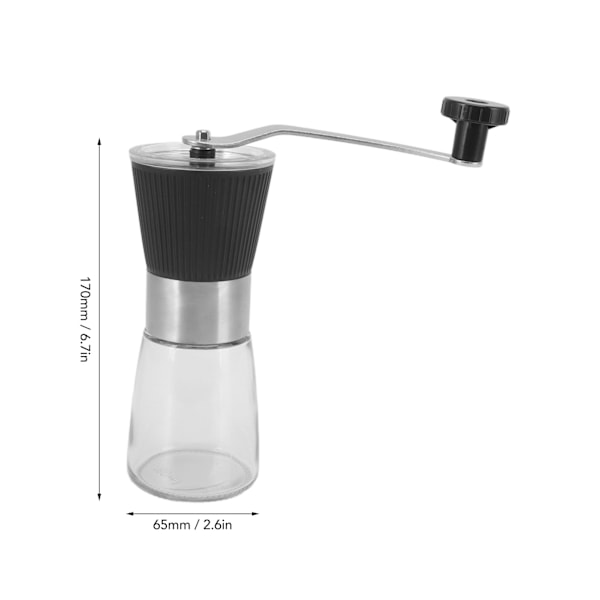 Manuell kaffebönsmalare 160 ml kapacitet justerbar bärbar handkaffekvarn för utomhuskök