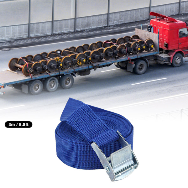 2 st zinklegering spärrband spännband tunga surrningsband lastband för bagage 3m/9,8ft