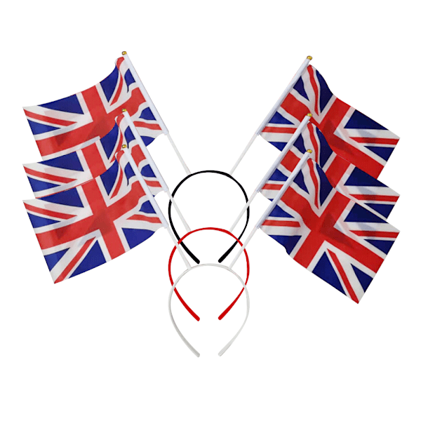 Festliga Hårband med Union Jack-flagga, Dekorativt Hårspänne, Perfekt för Festtillbehör