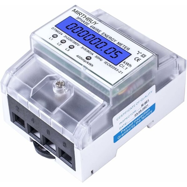 5-80A Digital Elmätare Strömförbrukning: 220/380V Digital Elmätare AC 3-fas 4-tråds KWh-mätare LCD Mellanmätare för System