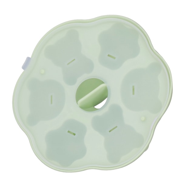 Silikonform med tecknat motiv, sött utseende säkert livsmedelsklassat material för barnmat isbitar puddingkakor, non-stick lätt att rengöra (6 hålrum)