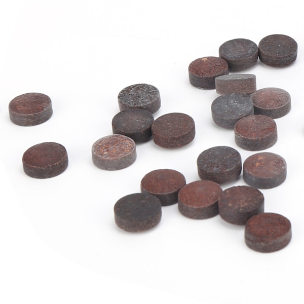 50 st/låda 10 mm biljardspetsar kit snooker röda läder biljardspetsar för pool åtta boll