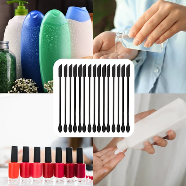 Dubbelsidig design för kosmetika och kök, premiummaterial lätt att rengöra, matklassad silikonspatelset med ljus färgdesign
