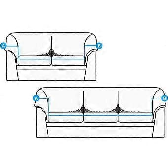 Elastisk sofatrekk, stretch sofatrekk (rottinggul, 2-seters 145-185cm) 2 seat