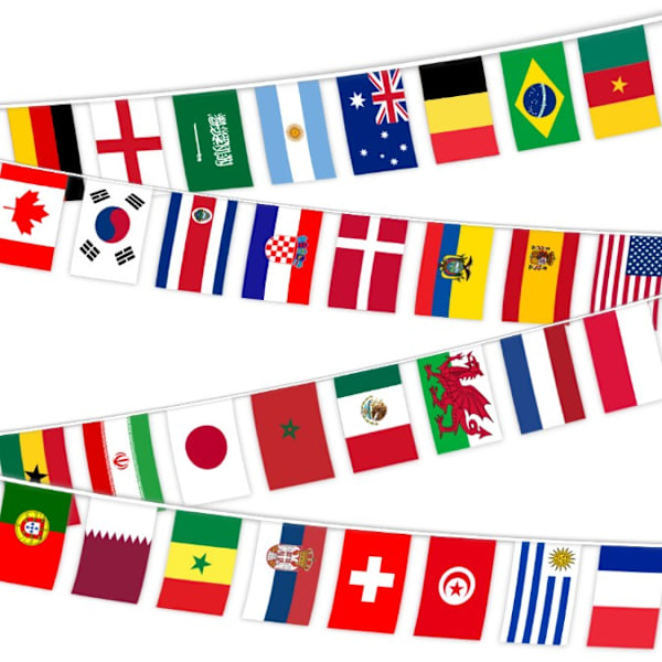 100 Länder String Flag International Bunting Vimpel Banner Dekoration