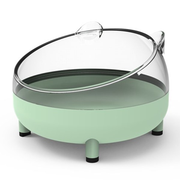 Badkar för husdjur, multifunktionell upphöjd design, rymlig och transparent design, perfekt för katter valpar andra smådjur, ljusgrön, halkfri