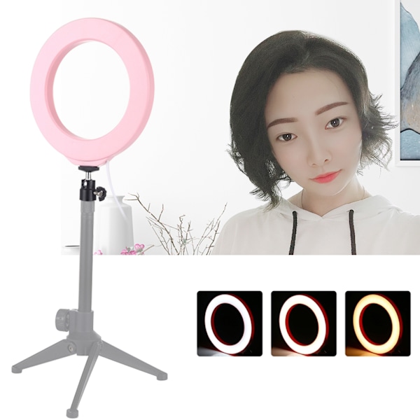 Ring Light Kit, 360 Graders Rotation Dimbar LED-lampa Med Fjärrkontroll, För Smink/Livestreaming, Inkluderar Tripodstativ, Blixtskoadapter,