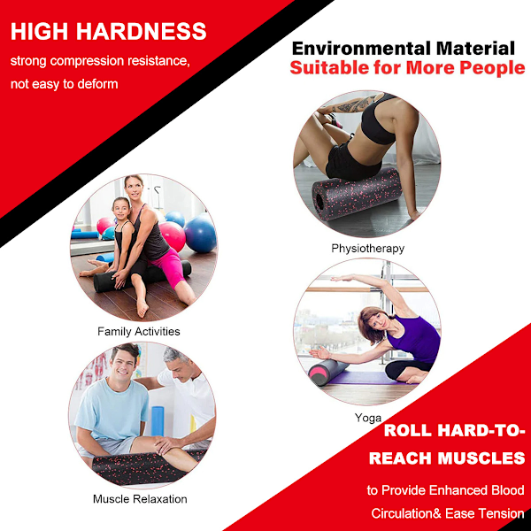 Hålfom Muskelmassagerare, Högdensitets Foam Roller för Yoga Muskelåterhämtning, Stödjer Spinal Stabilisering