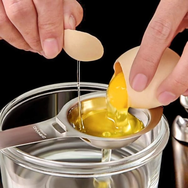 Mångsidig Äggknäckare, Äggöppnare i Rostfritt Stål, Äggskalskniv, Köksredskap, Kraftig Kniv, Perfekt Cirkel, Lätt att Rengöra, Hygienisk,
