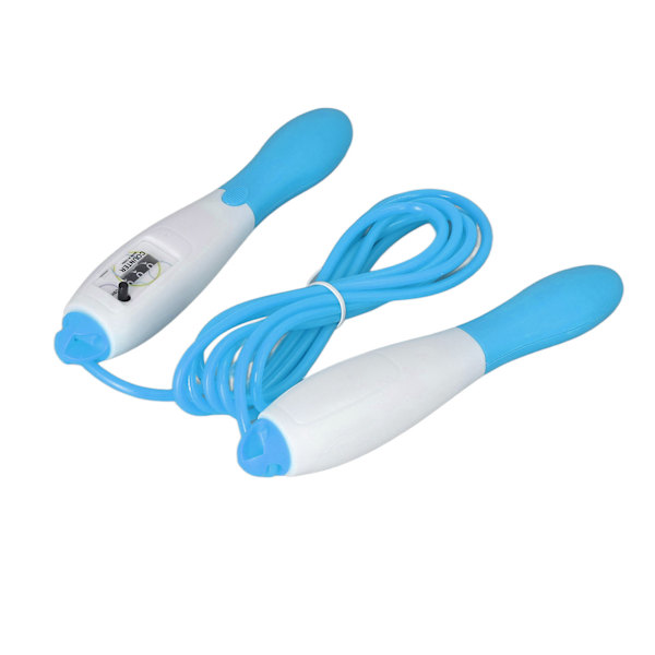 Hopprep PVC-sladd Justerbar Fitnessräknare Hopprep för Vuxen Träning Student Sports Test Blå