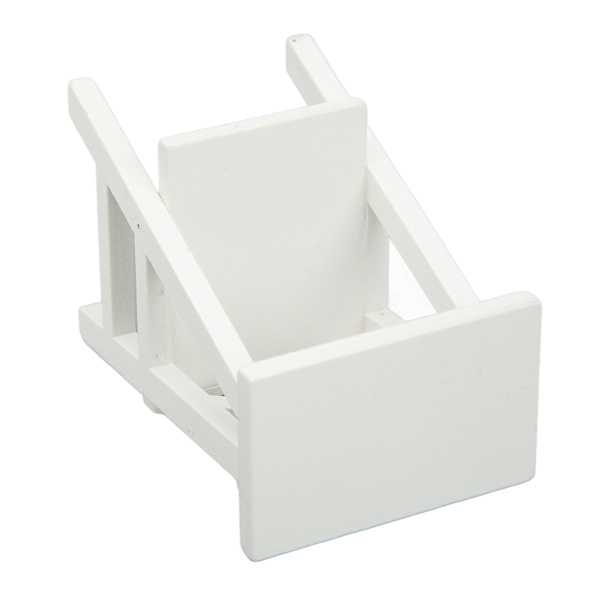 Dockhus Mini Blomsterställ Simulation DIY Handgjord 1:12 Skala Miniatyr Blomhylla för Dockhus Tillbehör Vit