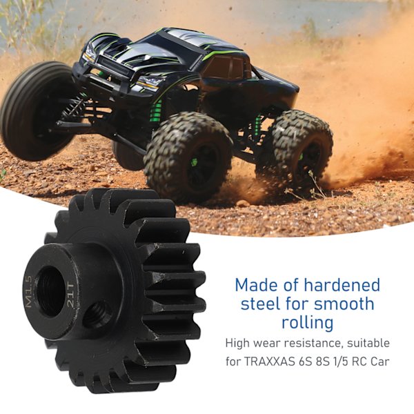 M1.5 RC-bilväxel med M5-setet skruv 8 mm håldiameter RC-bilmotorväxelsats för TRAXXAS 6S 8S 1/5 21T