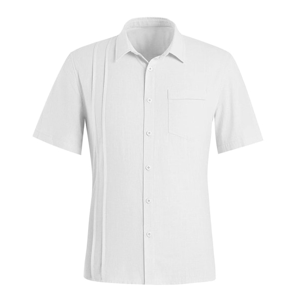 Herr Casual Button Down kortärmad skjorta Button Up Summer
