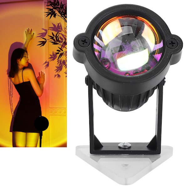 Solnedgångsprojektionslampa Flerfärgad Nattljusprojektor LED-lampa Ljus för hemsovrum