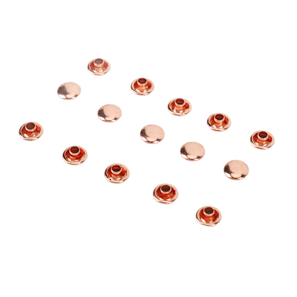 100 set metallnitar rosguld stark glans hög hårdhet metall lädernitar för DIY läderhantverk bälten 7x8mm