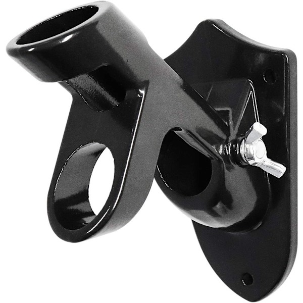 Justerbar flaggstångshållare flaggstångshållare i aluminium med två positioner för flaggstänger med 1 tum diameter V1A08 (svart) WddnAot