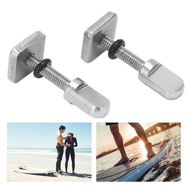 2 st rostfria fensskruvplattor för handåtstramning för surfbräda Longboard M4