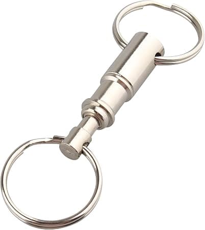 2 STK Doble Nøkkelringer med Hurtigutløsning Doble Splitringer Belte Bulk Har