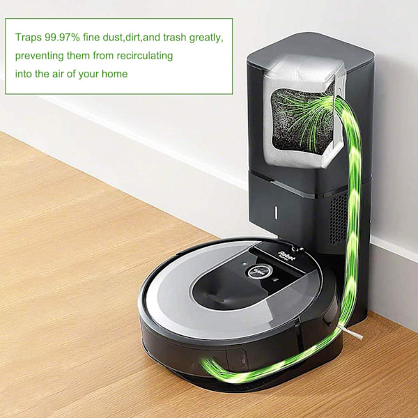 Dammuppsamlingspåsar, 6-pack reservdelar för Roomba i & s & j-serien, Högeffektiv filtrering för ett fläckfritt hem