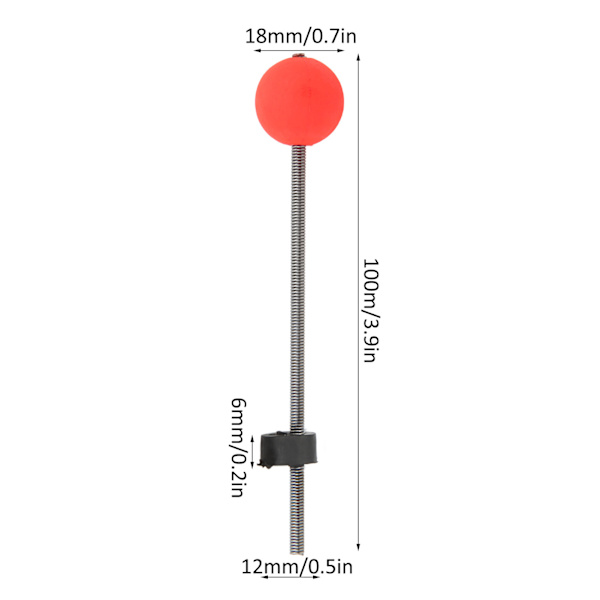 5PCS Mini Vinter Isfiske Spö Topp Spets Bärbar Utomhus Fiske Spö Röd Boll Fjäder SpetsarL