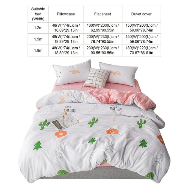Bekväm andningsbar polyester sängkläder set örngott lakan påslakan (för 1,5 m säng)