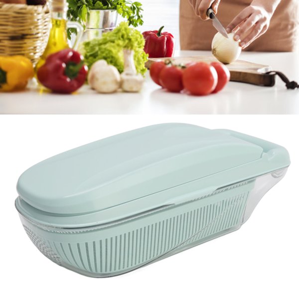 Multifunktionell grönsakshackare med avloppskorg, köksskärare för potatis i hemmet