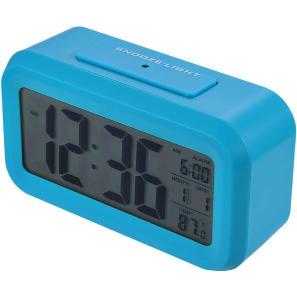 Innovativ Digital Väckarklocka, Batteridriven med Smart Nattlampa, Stor LED-Display för Enkel Avläsning i Alla Rum, Portabel Väckarklocka med