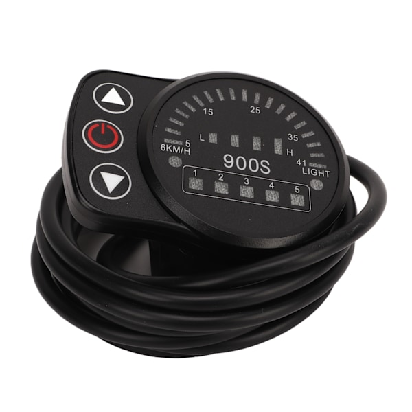 Intelligent Elektrisk Cykel Kontroller Kit, 36V/48V 1500W Sinusvåg Kontroller, LED900S Digital Displaypanel med Bakgrundsbelysning, Vattentät Design för