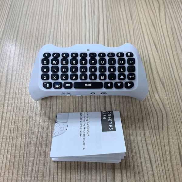 Trådlöst tangentbord för PS5-kontroller, ergonomisk design Bluetooth Mini Portabel Gamepad, röstchattbräda med inbyggd högtalare, lätt att installera och bära