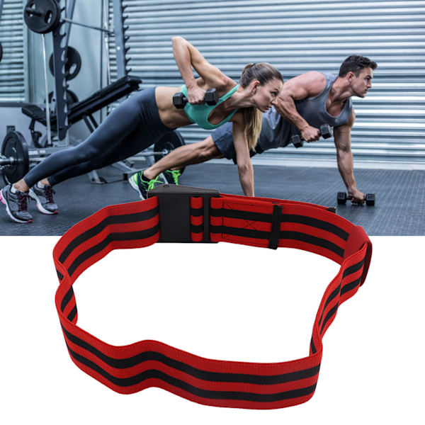 2 st fitness ocklusionsträningsband blodflödesbegränsningsträningsomslag för muskeluppbyggnadsträning röd för ben 101 cm