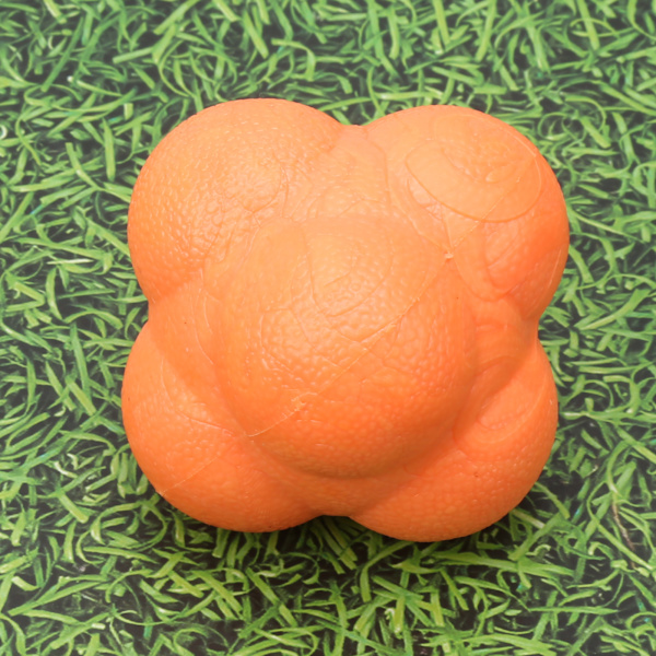 3 st oregelbundna reaktionsbollar Hand-öga-koordinationsträningsboll Agility Trainer L (orange)