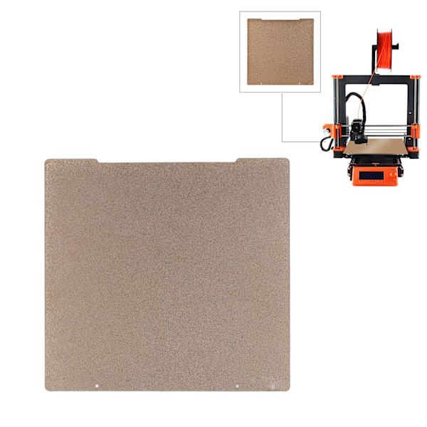 Flexibel fjäderstålskivor med dubbelsidig beläggning av PEI-pulver för Prusa 3D-skrivare 254x240mm